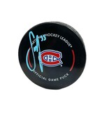 Samuel Montembeault Autographed Puck - Official (Blue)