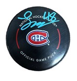 Lane Hutson Autographed Puck - Official