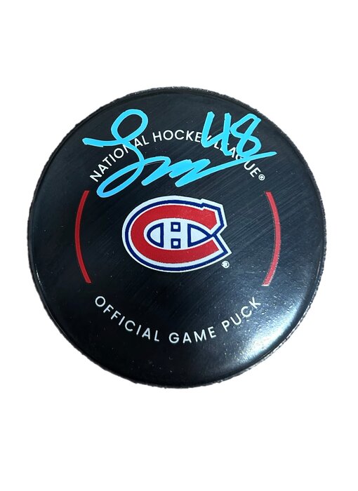 Lane Hutson Autographed Puck - Official