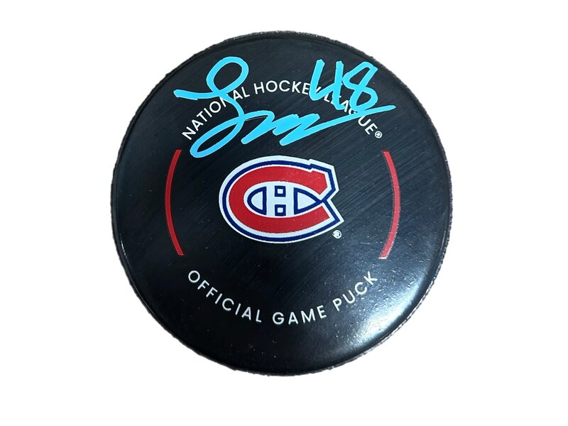 Lane Hutson Autographed Puck - Official