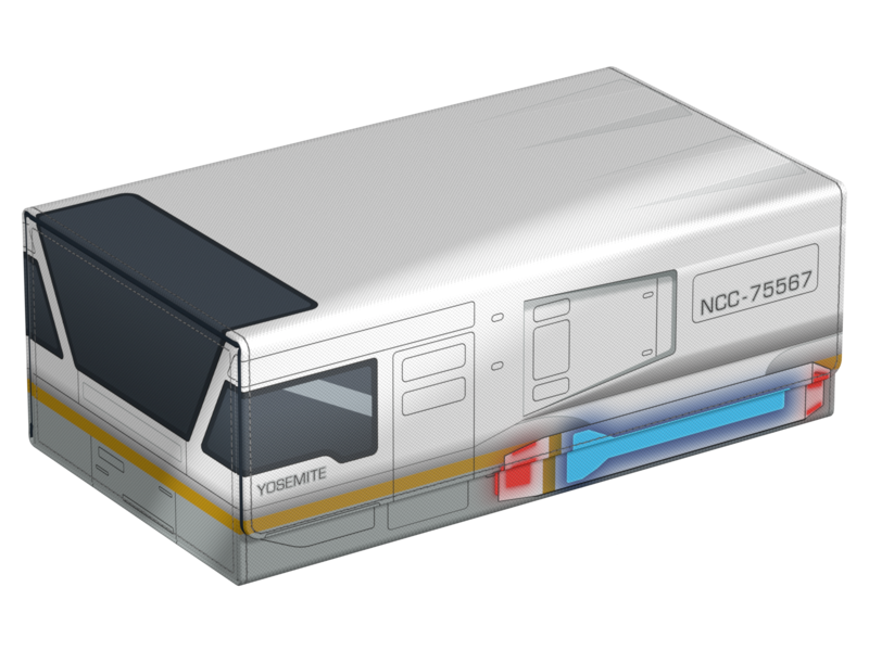 Squaroes Paramount Star Trek Lower Decks Wv1 Collector's Case Shuttlecraft Yosemite