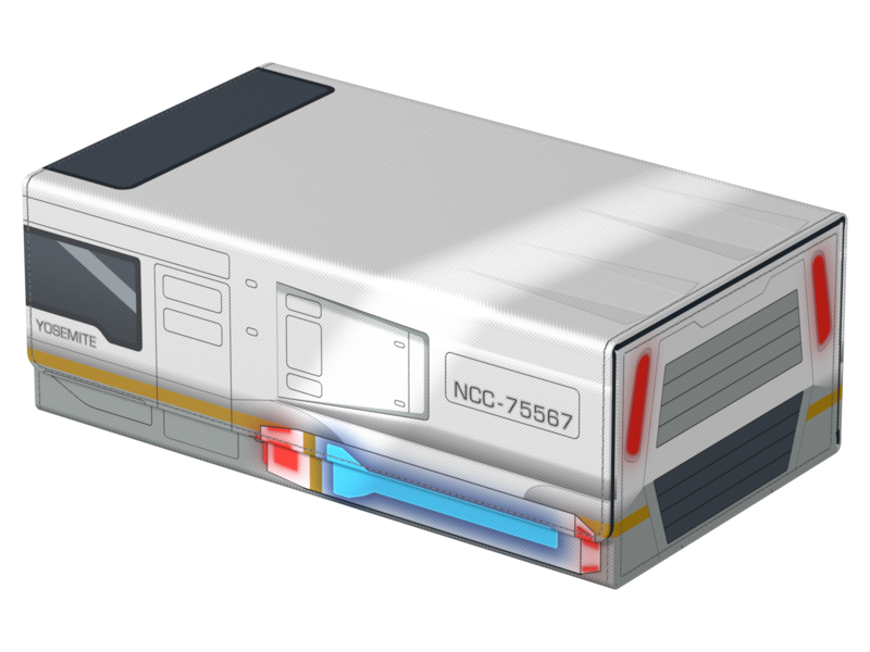 Squaroes Paramount Star Trek Lower Decks Wv1 Collector's Case Shuttlecraft Yosemite