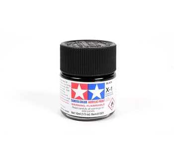 Tamiya  Black Acrylic Gloss Mini (X-1)