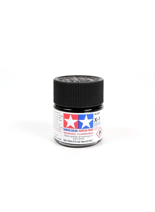 Tamiya  Black Acrylic Gloss Mini (X-1)