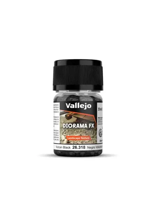 Vallejo Diorama FX Landscape Textures Vulcan Black 2-5mm Grain (60g)