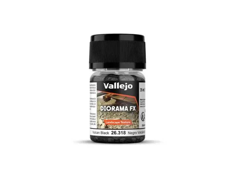 Vallejo Vallejo Diorama FX Landscape Textures Vulcan Black 2-5mm Grain (60g)