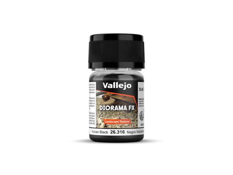 Vallejo Vallejo Diorama FX Landscape Textures Vulcan Black 0.1-0.6mm Grain (60g)