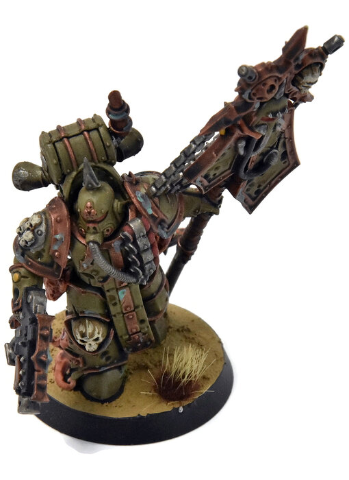 DEATH GUARD Plague Marine Icon Bearer #1 WELL PAINTED Warhammer 40K