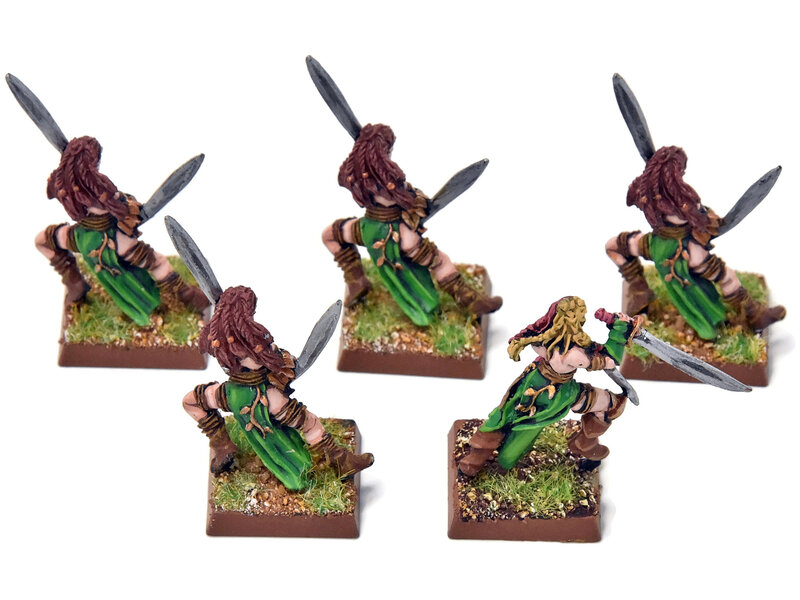 Games Workshop WOOD ELVES 5 Wardancer #1 METAL PRO PAINTED Fantasy