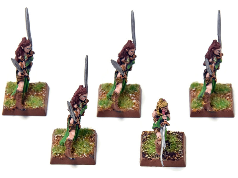 Games Workshop WOOD ELVES 5 Wardancer #1 METAL PRO PAINTED Fantasy