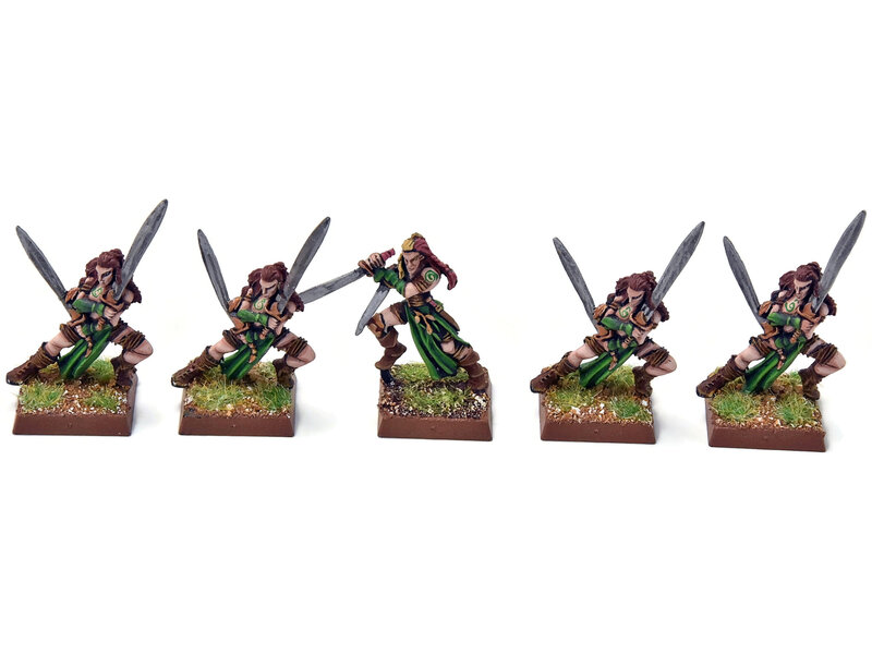 Games Workshop WOOD ELVES 5 Wardancer #1 METAL PRO PAINTED Fantasy