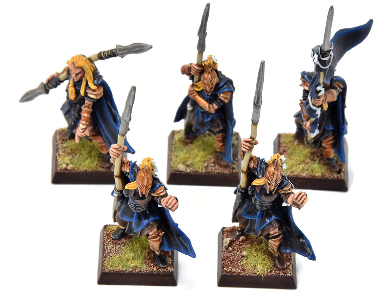 Games Workshop WOOD ELVES 5 Eternal Guards #3 METAL PRO PAINTED Fantasy