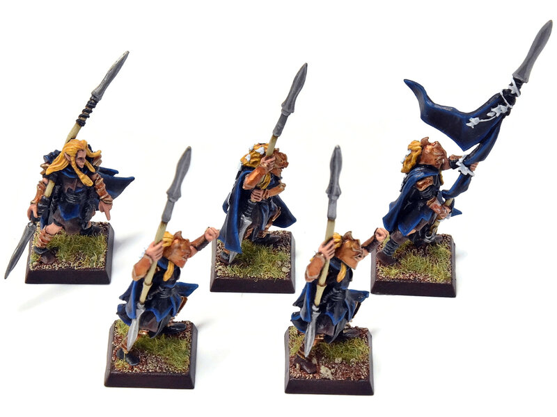 Games Workshop WOOD ELVES 5 Eternal Guards #3 METAL PRO PAINTED Fantasy