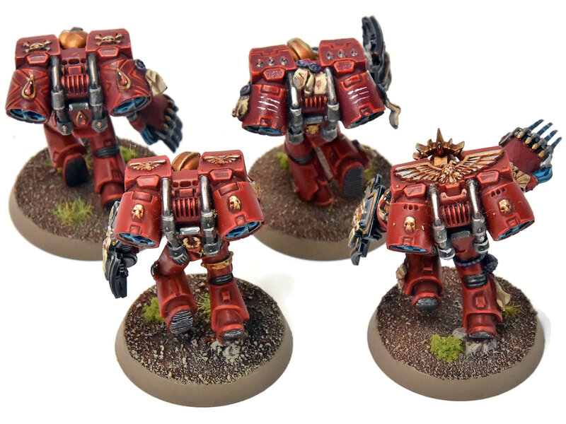 Games Workshop BLOOD ANGELS 4 Vanguard Veteran Squad #12 PRO PAINTED Warhammer 40K