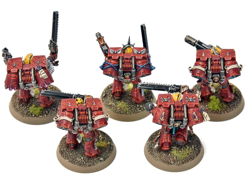Games Workshop BLOOD ANGELS 5 Vanguard Veteran Squad #14 PRO PAINTED Warhammer 40K