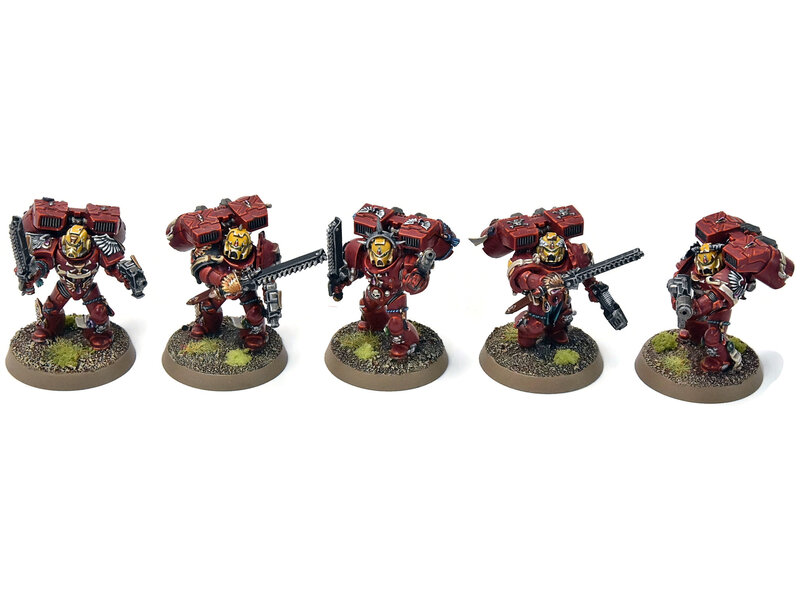Games Workshop BLOOD ANGELS 5 Vanguard Veteran Squad #14 PRO PAINTED Warhammer 40K