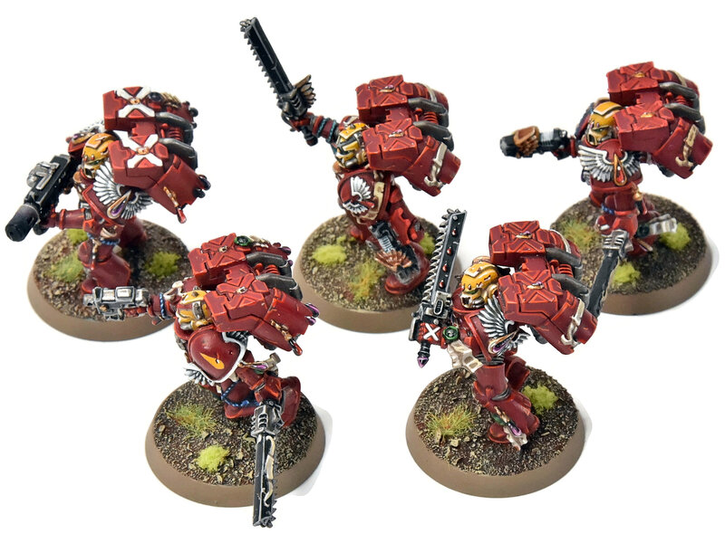 Games Workshop BLOOD ANGELS 5 Vanguard Veteran Squad #13 PRO PAINTED Warhammer 40K
