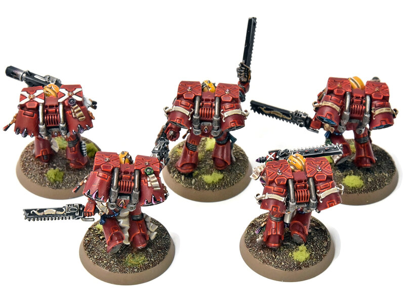 Games Workshop BLOOD ANGELS 5 Vanguard Veteran Squad #13 PRO PAINTED Warhammer 40K