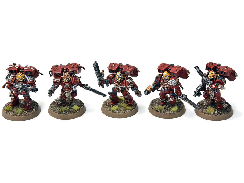 Games Workshop BLOOD ANGELS 5 Vanguard Veteran Squad #13 PRO PAINTED Warhammer 40K