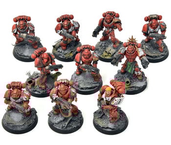 BLOOD ANGELS 10 Tactical Marines #21 PRO PAINTED Warhammer 40K