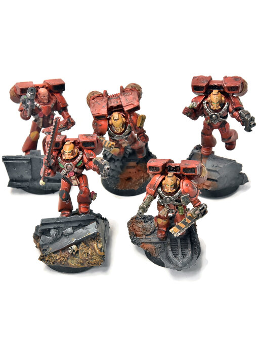 BLOOD ANGELS 5 Assault Squad With Jump Pack #48 WELL PAINTED Warhammer 40K