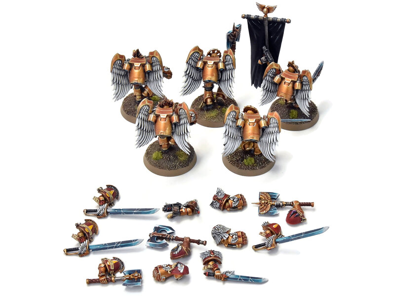 Games Workshop BLOOD ANGELS 5 Sanguinary Guard #1 Warhammer 40K PRO PAINTED