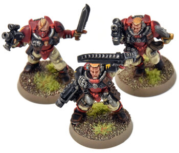 BLOOD ANGELS 3 Scouts #1 2 METAL / 1 PLASTIC PRO PAINTED Warhammer 40K