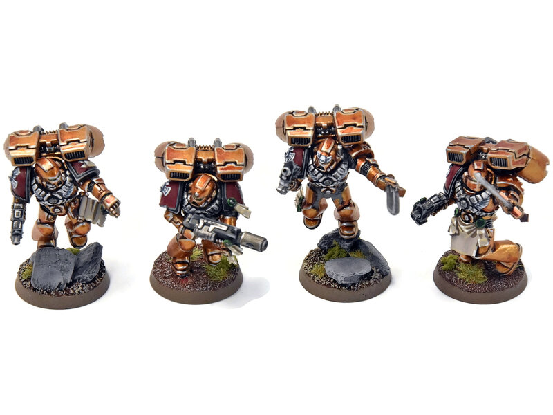 Games Workshop BLOOD ANGELS 4 Vanguard Veterans #44 Sanguinary WELL PAINTED Warhammer 40K