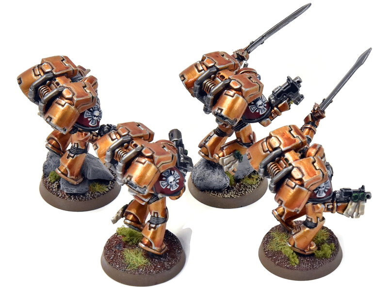 Games Workshop BLOOD ANGELS 4 Vanguard Veterans #44 Sanguinary WELL PAINTED Warhammer 40K