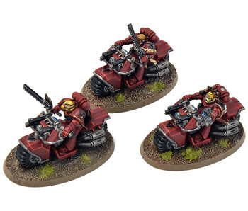 BLOOD ANGELS 3 Scout Bike #1 WELL PAINTED Warhammer 40K Bikes