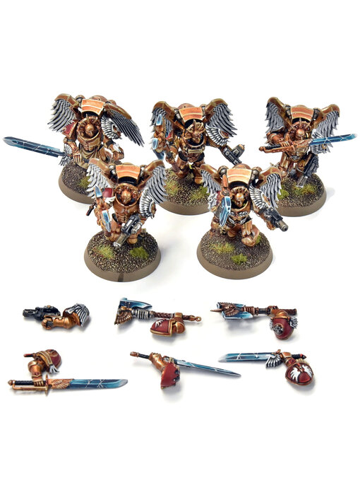 BLOOD ANGELS 5 Sanguinary Guards #7 Magnetized PRO PAINTED Warhammer 40K