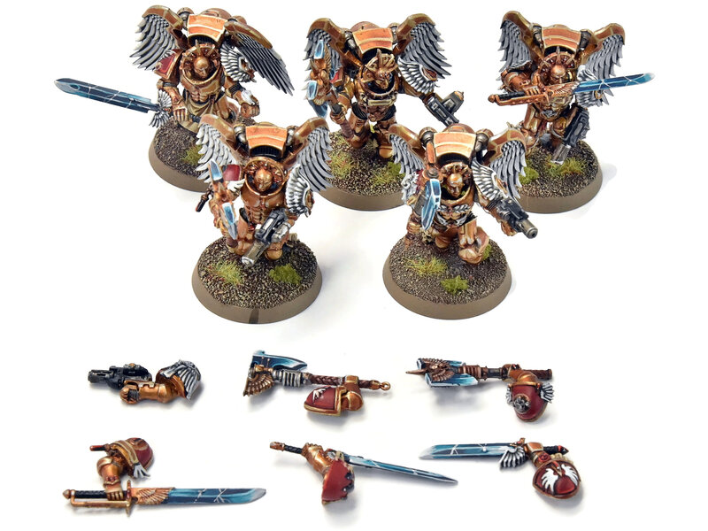 Games Workshop BLOOD ANGELS 5 Sanguinary Guards #7 Magnetized PRO PAINTED Warhammer 40K