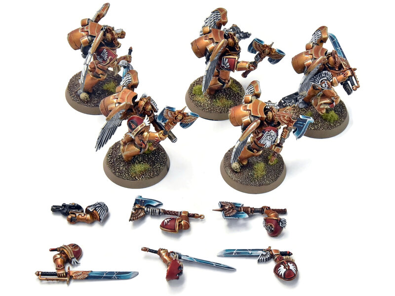 Games Workshop BLOOD ANGELS 5 Sanguinary Guards #7 Magnetized PRO PAINTED Warhammer 40K