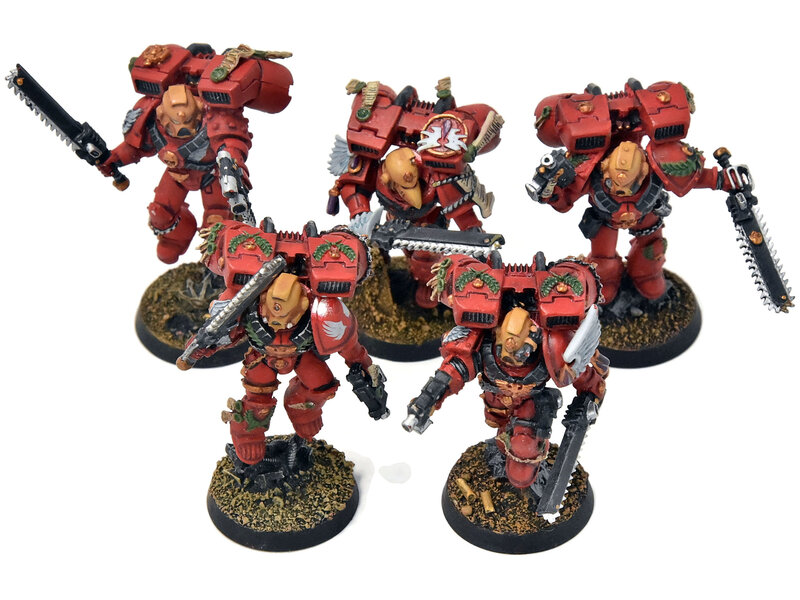 Games Workshop BLOOD ANGELS 5 Sternguard Veterans With Jump Pack #41 METAL WELL PAINTED 40K