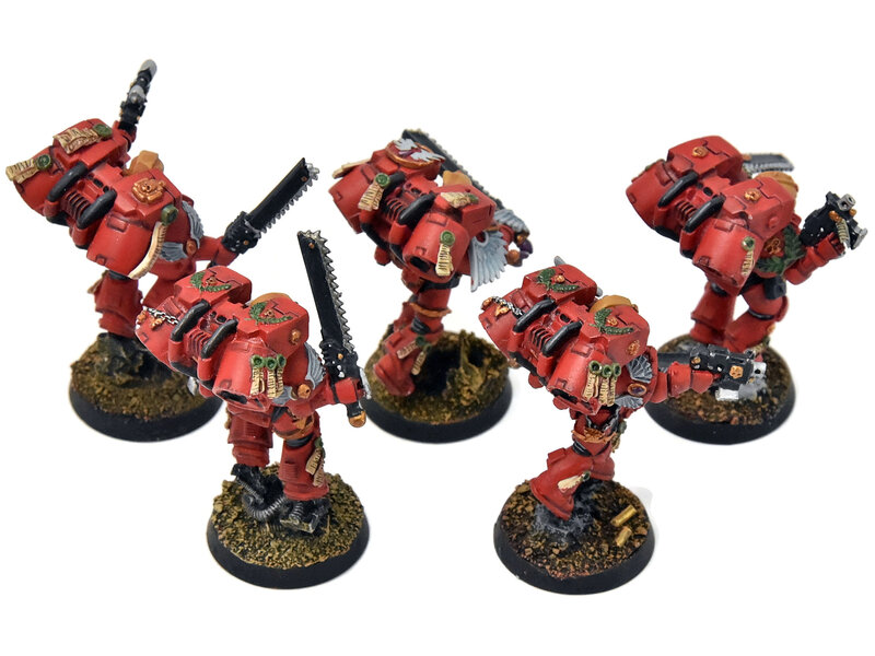 Games Workshop BLOOD ANGELS 5 Sternguard Veterans With Jump Pack #41 METAL WELL PAINTED 40K