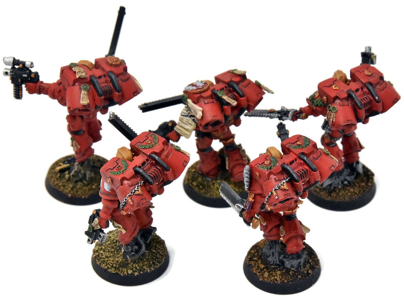 Games Workshop BLOOD ANGELS 5 Sternguard Veterans With Jump Pack #41 METAL WELL PAINTED 40K