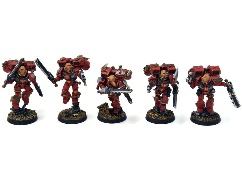 Games Workshop BLOOD ANGELS 5 Sternguard Veterans With Jump Pack #41 METAL WELL PAINTED 40K
