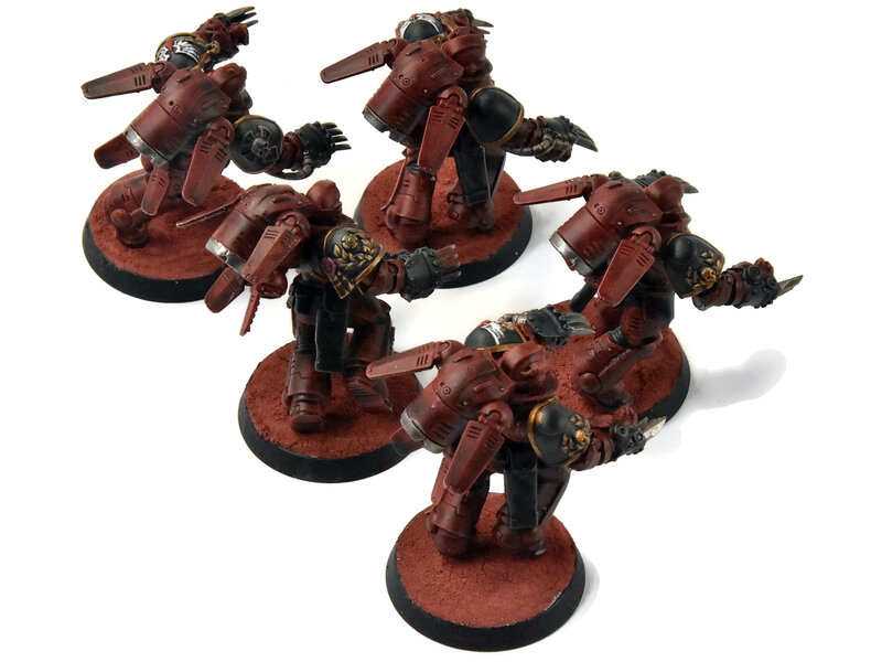 Games Workshop BLOOD ANGELS 5 Assault intercessors with Jump pack #1 WELL PAINTED 40K