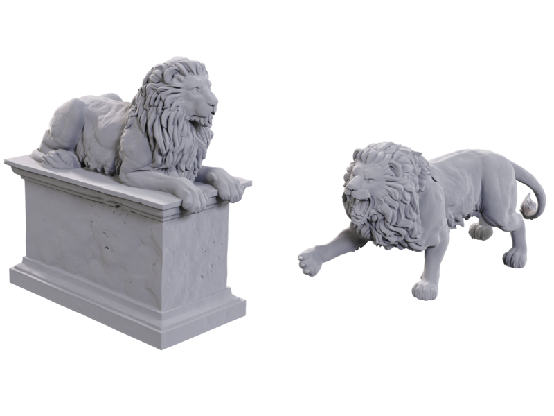 Wizkids Wizkids Unpainted Minis WV24 Stone Lion/animated Stone Lion
