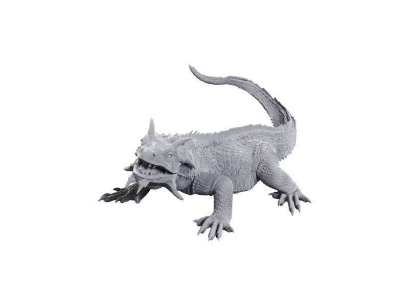 Wizkids D&D Unpainted Minis WV24 Tortle Druid & Wild Shape Giant Lizard