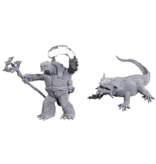 Wizkids D&D Unpainted Minis WV24 Tortle Druid & Wild Shape Giant Lizard