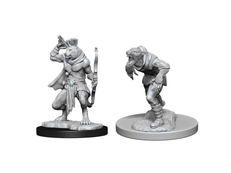 Wizkids D&D Unpainted Minis Wv11 Wererat And Weretiger