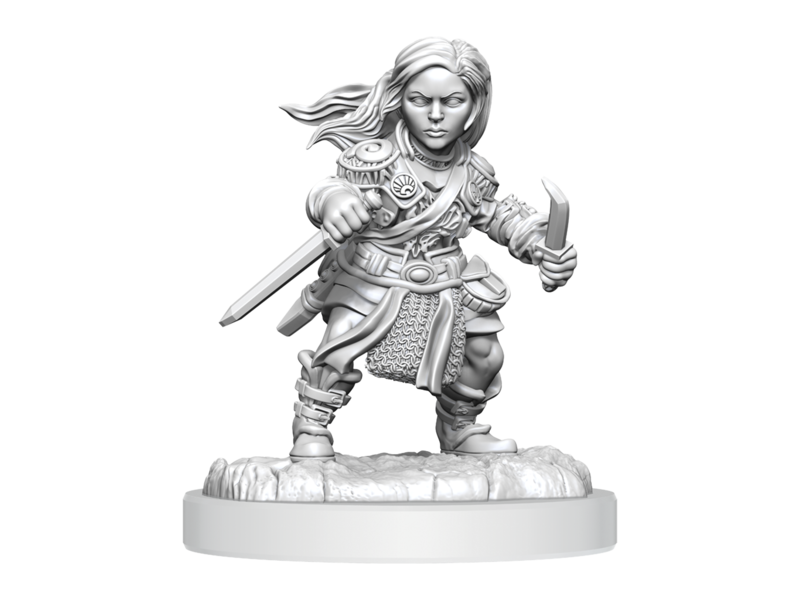 Wizkids D&d Unpainted Minis Wv20 Halfling Rogue Female