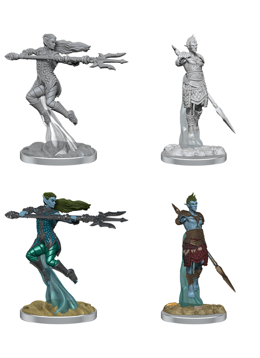 D&d Unpainted Minis Wv20 Sea Elf Fighters