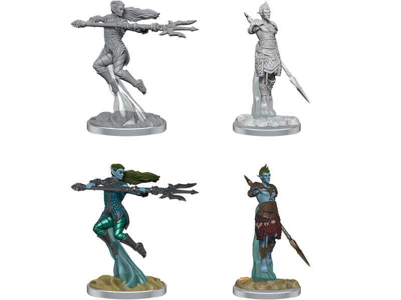 Wizkids D&d Unpainted Minis Wv20 Sea Elf Fighters