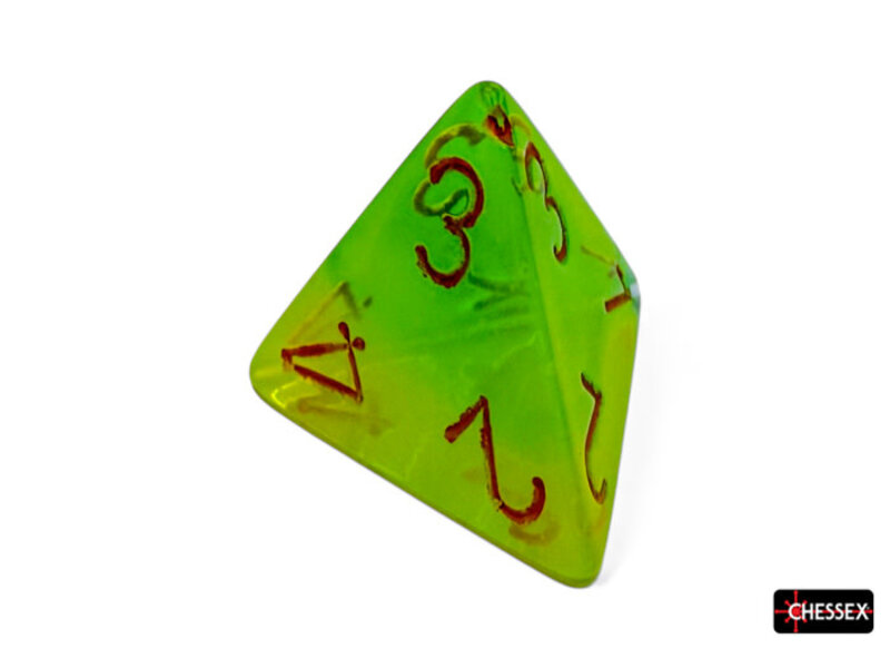 Chessex Gemini 7-die Set Plasma Green- Teal/orange Luminary