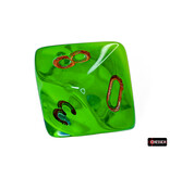 Chessex Gemini 7-die Set Plasma Green- Teal/orange Luminary