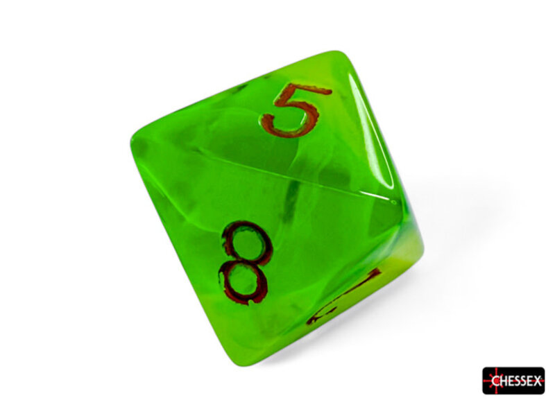 Chessex Gemini 7-die Set Plasma Green- Teal/orange Luminary