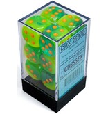 Chessex Gemini 12d6 Plasma Green-teal/orange Luminary 16mm