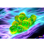 Chessex Gemini 12d6 Plasma Green-teal/orange Luminary 16mm
